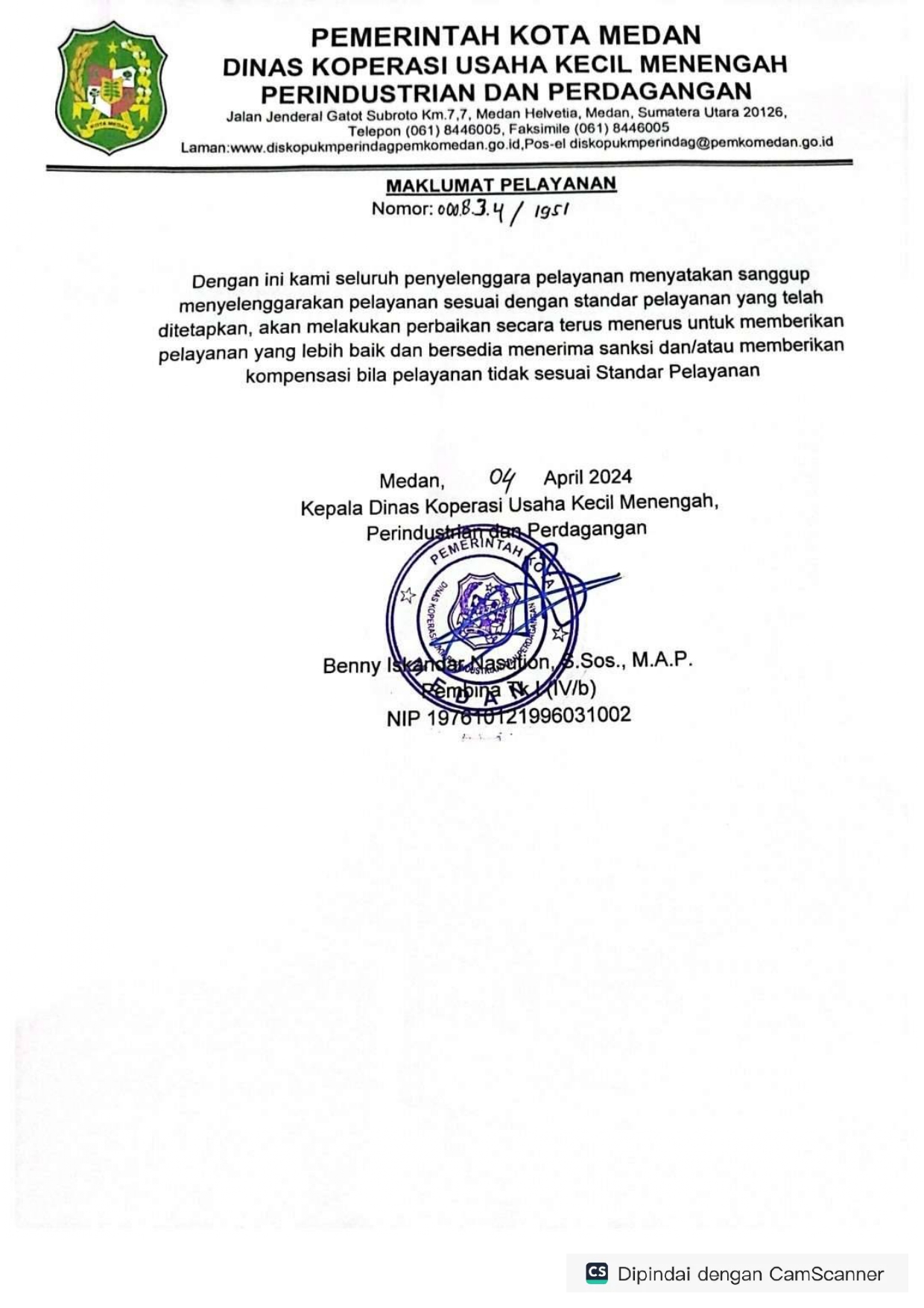 Maklumat Palayanan Publik